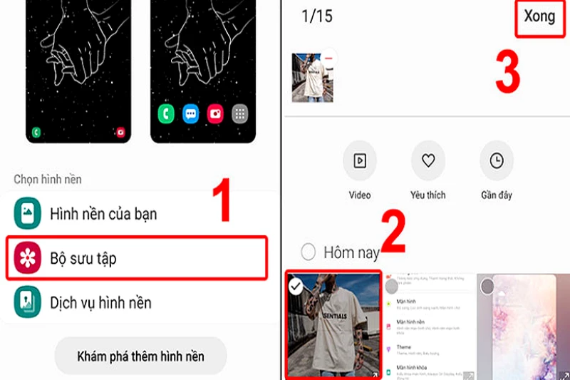 Cách đổi hình nền điện thoại từ Android từ cài đặt bước 2