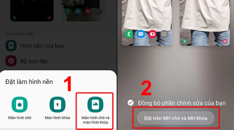 Cách đổi hình nền điện thoại trên Android từ cài đặt bước 3
