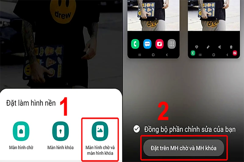 Cách đổi hình nền điện thoại trên Android từ album bước 3