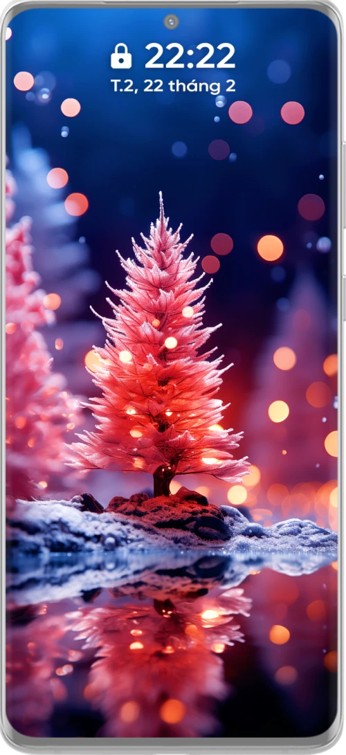 Soft and Charming 4k Christmas Tree Phone Wallpaper Collection in Pink Tones