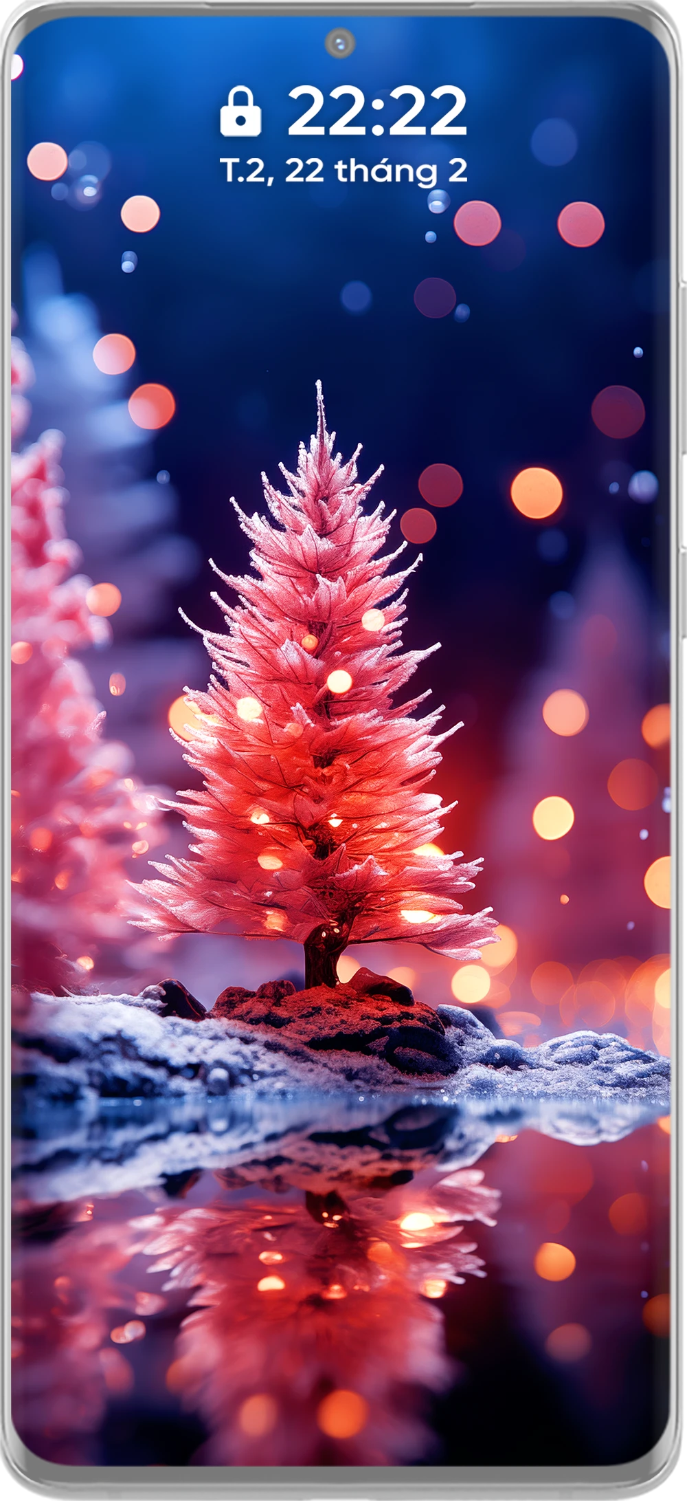 Soft and Charming 4k Christmas Tree Phone Wallpaper Collection in Pink Tones