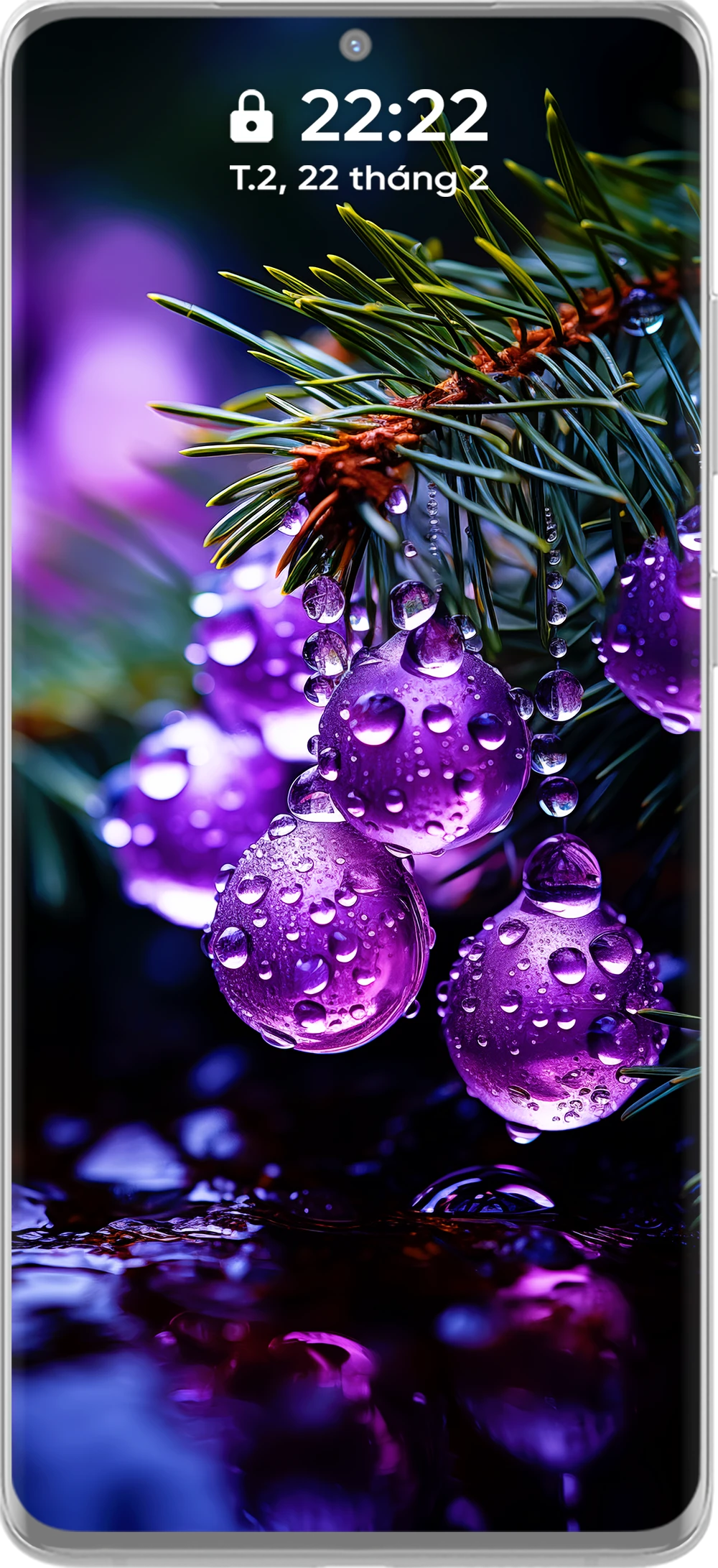 4k Christmas Decoration Globe Phone Wallpaper Collection in Purple Tones