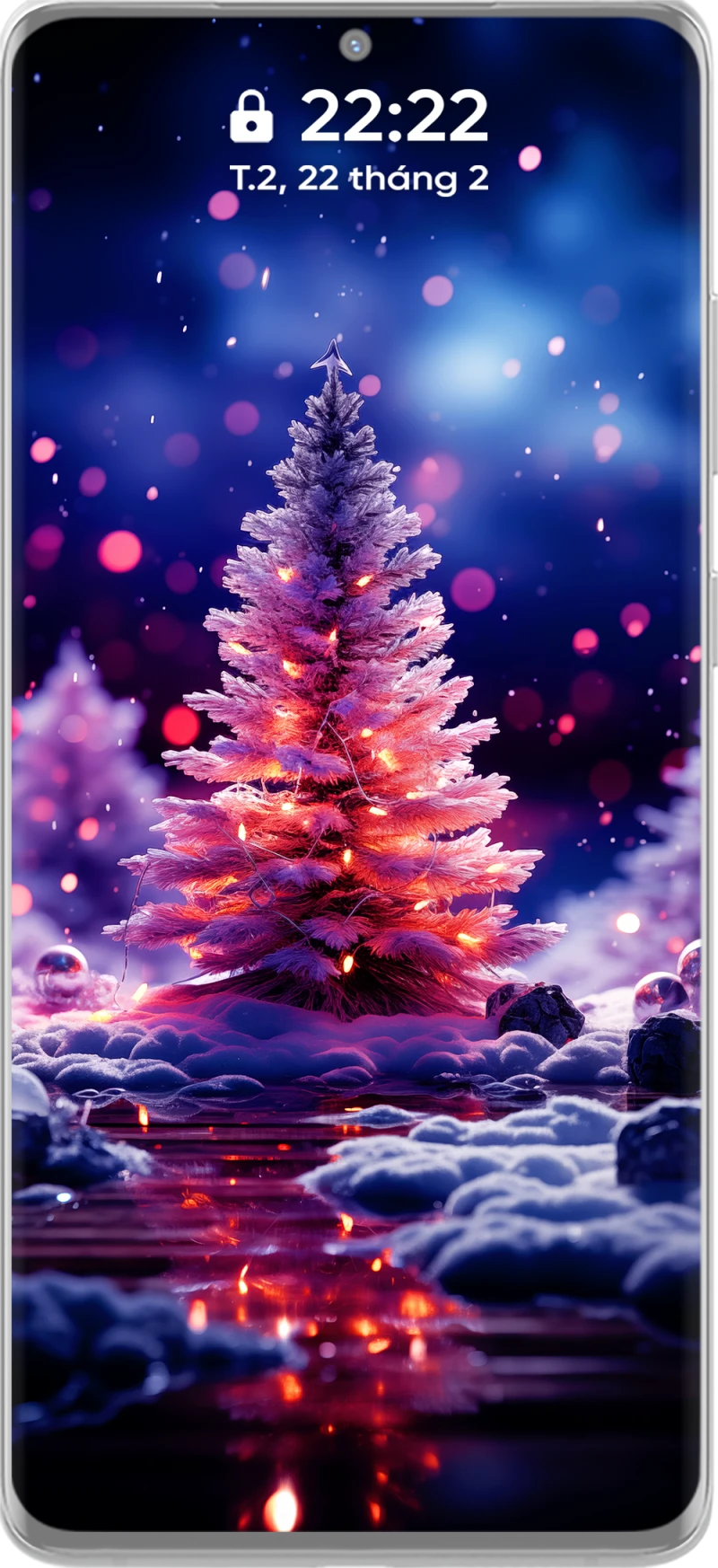 Bộ Hình Nền Điện Thoại Cây Thông Noel 4k Tông Màu Hồng Dịu Dàng và Lôi Cuốn