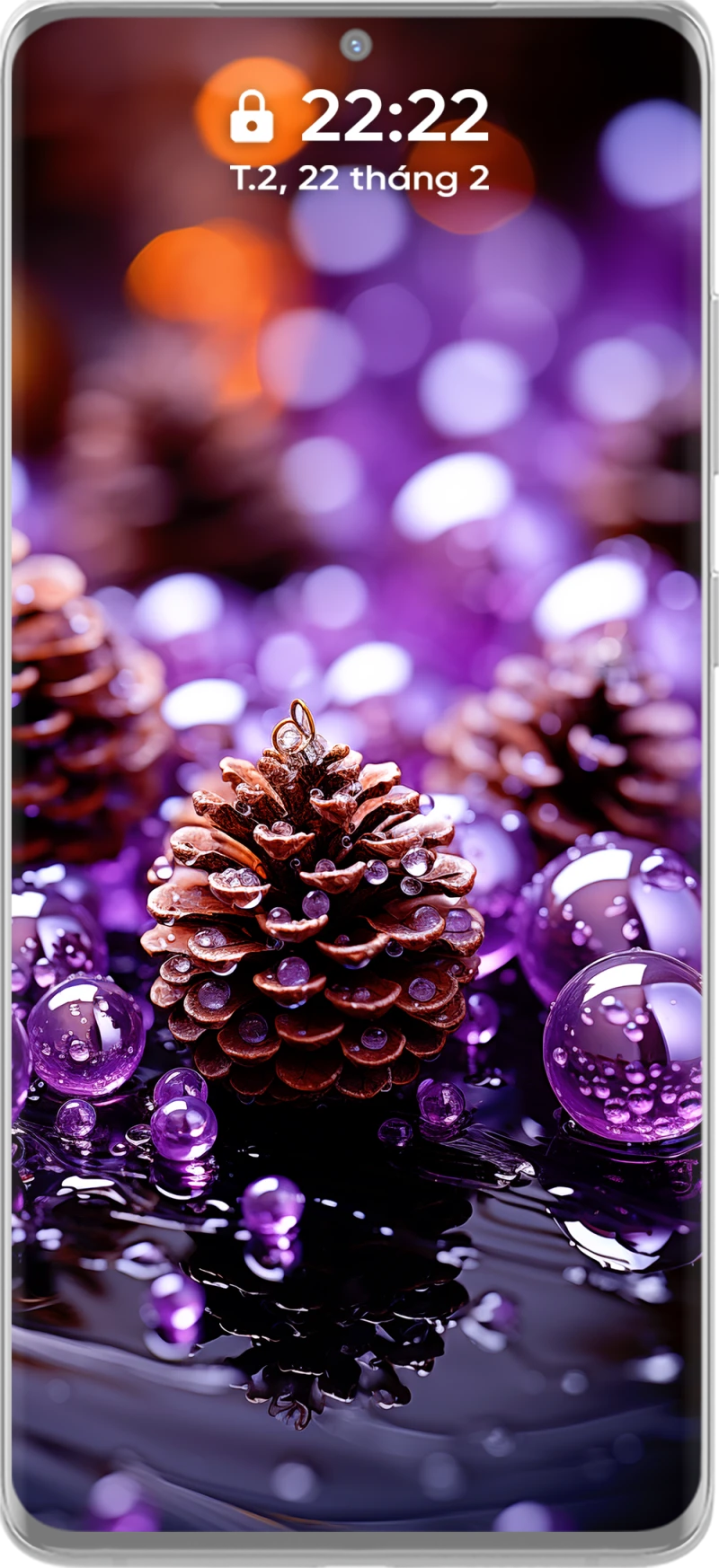 Μοναδική και Ωραία Συλλογή 4K Χριστουγεννιάτικων Ταπετσαριών για Κινητό με Κώνους Πεύκου