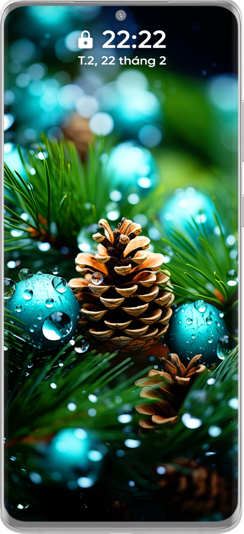 مجموعة خلفيات هاتف عيد الميلاد بجودة 4K للصنوبر الأخضر الرائعة